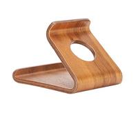 Elprico Support de Téléphone Portable, Support de Téléphone Portable pour Bureau, Béquille de Bureau en Bois Compatible avec Téléphones Mobiles et Tablettes (Marron foncé)