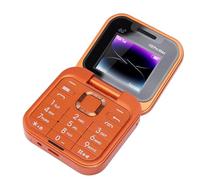 Elprico Téléphone à Clapet 4G LTE, Téléphone Portable débloqué pour Personnes âgées, Double SIM en Veille, écran de 1,77" avec Bluetooth 5.0 et Haut-Parleur à Volume élevé, pour (Orange)