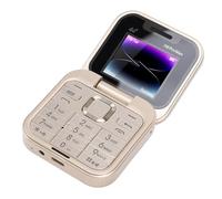 Elprico Téléphone à Clapet 4G LTE, Téléphone Portable débloqué pour Personnes âgées, Double SIM en Veille, écran de 1,77" avec Bluetooth 5.0 et Haut-Parleur à Volume élevé, pour (Gold)