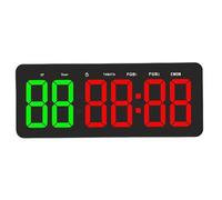 Elprico Timer du Gymnase, Grand Mur D'horloge de Gym Numérique avec Barre de Progression du Temps D'intervalle, Compte à Rebours, luminosité Réglable, Télécommande, Tireur Numérique de