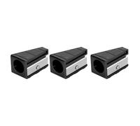 Elprico Tondeuse à Pointe de Queue, 3 Pièces, Mini Outil de Billard Portable pour L'entretien Quotidien, Métal Durable, Rouge/Noir, 2,5x4cm (Black)