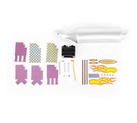 Elprico Tuyau de Rayon Turbo de vélo, système d'échappement de Tuyau Turbo de vélo, kit de Cartes de Moto avec 6 Cartes de création sonore