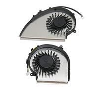 Elprico Ventilateur de Refroidissement CPU, 4 Broches CPU + GPU Refroidissement Ventilateur de Refroidissement pour Ordinateur Portable Remplaçable pour MSI GE72VR GP72VR GP72MVR (CPU GPU)