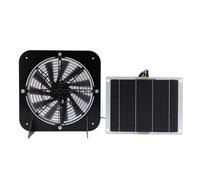 Elprico Ventilateur Solaire de 13 Pouces, Kit de Ventilateur D'admission D'échappement Solaire 10 W, Ventilateur de Panneau Solaire en Silicium Monocristallin, Ventilation de