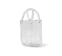 Elprico Verre à Boire en Forme de Sac à Main 550 ML, Vase décoratif | Verre transparent de 550 ml avec anse, idéal pour cocktails, jus, thé, café glacé, compositions florales et fêtes