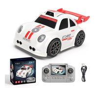 Elprico Voiture de Dérive RC avec Caméra, Véhicule de Course de Suivi Intelligent AI 1080p avec écran LCD de 2,4 Pouces, Télécommande pour Garçons Débutants (White)