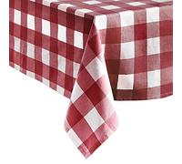 Elrene Farmhouse Living Nappe Buffalo Check, Coton, Rouge/Blanc, 120 x 60 inch (Rectangular)