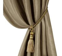 Elrene Home Fashions 026865902495 Tassel Embrasse Corde Cordon Tissu Seule fenêtre Traitement Rideau Drape Accessoires, doré, 24"
