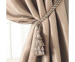 Elrene Home Fashions 26865902525 Tassel Embrasse Corde Cordon Tissu Seule fenêtre Traitement Rideau Drape Accessoires, Ivoire, 24"