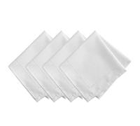 Elrene Home Fashions Alison Lot de 4 Serviettes de Table en Tissu Infroissable 43,2 x 43,2 cm Blanc
