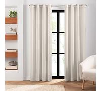 Elrene Home Fashions Cairo Lot de 2 Rideaux de fenêtre à œillets Solides Ivoire 132,1 x 274,3 cm