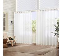 Elrene Home Fashions Carmen Rideau de fenêtre Extra Large à œillets pour intérieur/extérieur, 289,6 x 213,4 cm (1, Blanc)
