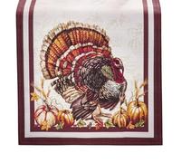 Elrene Home Fashions Chemin de Table Automne Heritage Turquie, 33 x 177,8 cm