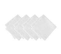 Elrene Home Fashions Continental Lot de 4 Serviettes de Table en Tissu résistant à l'eau et aux Taches, Texture Solide, 43,2 x 43,2 cm, Blanc