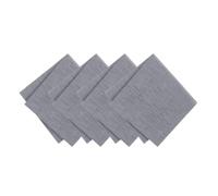 Elrene Home Fashions Continental Lot de 4 Serviettes de Table en Tissu résistant à l'eau et aux Taches Gris 43,2 x 43,2 cm
