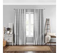 Elrene Home Fashions Farmhouse Living Buffalo Rideau de fenêtre à Carreaux Marron Clair/Blanc 132,1 x 213,4 cm