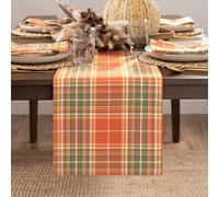 Elrene Home Fashions Hawley Plaid Harvest Automne/Thanksgiving Coton Console Centre de Table Chemin de Table 33 x 228,6 cm