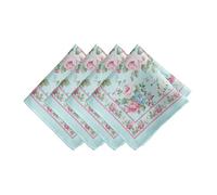Elrene Home Fashions Lot de 4 Serviettes de Table en Tissu Motif Floral Vintage 43,2 x 43,2 cm