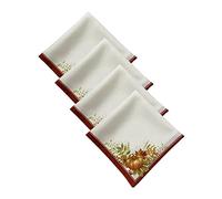 Elrene Home Fashions Lot de 4 Serviettes en Papier Motif forêt de citrouilles d'automne 43,2 x 43,2 cm Multicolore