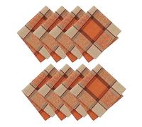 Elrene Home Fashions Lot de 8 Serviettes en Jacquard Récolte automnale 43,2 x 43,2 cm