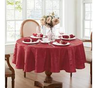 Elrene Home Fashions Nappe damassée, Polyester, Rouge, 229 cm