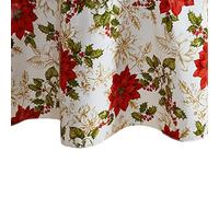 Elrene Home Fashions Nappe de Noël en Vinyle résistante à l'eau et aux Taches avec Revers en Flanelle, 152,4 x 213,4 cm, Ovale