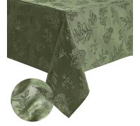 Elrene Home Fashions Nappe élégante tissée en Jacquard damassé Infroissable pour Automne/récolte/Thanksgiving, 152,4 x 304,8 cm, rectangulaire, Vert Olive