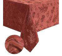 Elrene Home Fashions Nappe en Jacquard avec Feuilles tissées, Polyester, Rouge épice, 60" x 120" (Tablecloth)