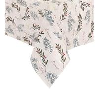 Elrene Home Fashions Nappe en Tissu Infroissable avec Bordures d'arbre de Noël, 152,4 x 304,8 cm, rectangulaire
