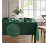 Elrene Home Fashions Nappe rectangulaire en Tissu Infroissable avec Bordure à œillets, 132,1 x 177,8 cm, forêt