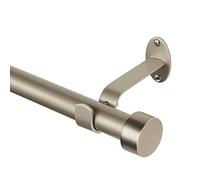 Elrene Home Fashions Rideau Simple Contemporain de 2,5 cm, métal, Nickel Poli, Tringle réglable de 218,4 à 304,8 cm