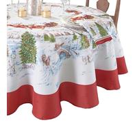 Elrene Home Fashions Serviettes en traîneau, Multicolore, 70" Round (Tablecloth)