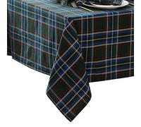 Elrene Home Fashions Stowe Nappe Ronde en Coton Motif Tartan Noël et Hiver 177,8 x 177,8 cm