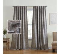 Elrene Home Fashions Vittoria Panneau de Rideau de fenêtre occultant à imprimé Cachemire Floral, 132,1 x 241,3 cm, Gris