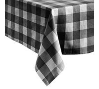 Elrene Nappe à Carreaux Buffalo, Gris/Blanc., 60" x 120"
