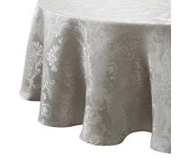 Elrene Nappe damassée, Polyester, Argenté., 70 inches Round