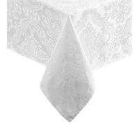 Elrene Nappe damassée, Polyester, Blanc, 60" x 144"
