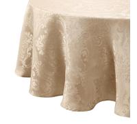 Elrene Nappe damassée, Polyester, Taupe, 90" Round