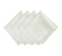 Elrene Poinsettia Elegance Jacquard Collection Table de Vacances, Polyester, Ivoire, 17" x 17" (Napkins)