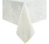 Elrene Poinsettia Elegance Jacquard Collection Table de Vacances, Polyester, Ivoire, 60" x 102" (Tablecloth)
