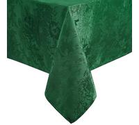 Elrene Poinsettia Elegance Jacquard Collection Table de Vacances, Polyester, Vert, 52" x 70" (Tablecloth)