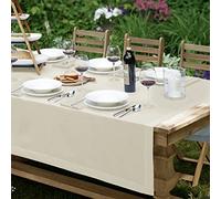 Elrene Villeroy & Boch Home Fashions La Classica Nappe en Lin, idéale pour Les Repas Formels ou Un Usage Quotidien, 177,8 x 243,8 cm, Ivoire