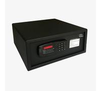 ELRIBIRD Coffre-Fort Électronique Hôtel avec Ouverture Automatique de Porte, Clavier Numérique & Taille pour Ordinateur Portable 15 Pouces - Qualité Premium Noir pour Hôtels, Bureaux & Usage Personnel