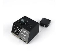 ElriBird Digital Alarm Clock with FM Radio - Dual Alarms, USB Charging Ports, Bluetooth Speaker, Snooze, Sleep Timer & Battery Backup for Home & Hotels