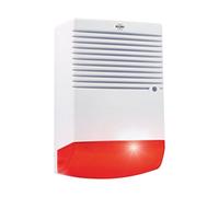 ELRO Sirène d'alarme ADS1F factice avec lumière clignotante LED Blanc/Rouge