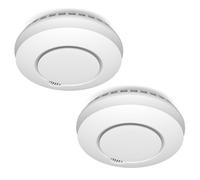 ELRO Connects FZ5002R Détecteur de Fumée sans Fil - Connectable - Testé Selon DIN EN14604 - avec capteur de Chaleur - 2 Pièces Blanc