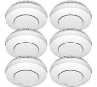 Elro Connects FZ5002R Détecteur de fumée sans Fil - testé Selon la Norme DIN EN14604 - avec capteur de Chaleur - en réseau - 6 Pièces