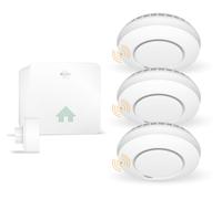 ELRO Connects SF500S Kit Détecteur de fumée - Kit complet K2 Connector + 3x Kit détecteur de fumée sans fil - Avertit par smartphone