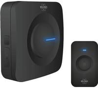 ELRO DB3000 Sonnette de Porte sans Fil - avec récepteur à Piles - 64 Mélodies - Distance sans Fil : 300m - Noir