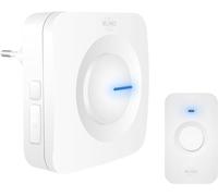 ELRO DB3000 Sonnette de Porte sans Fil - Récepteur Plug-in - sans Batterie - 64 Mélodies - Distance sans Fil : 300m - Blanc
